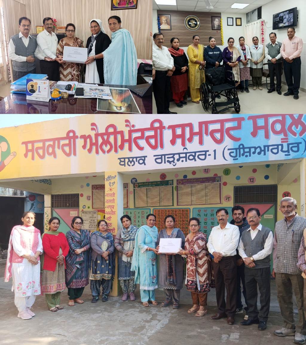 Wheelchairs and books distributed in memory of late Shri Kishore Chand